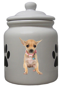 Chihuahua Ceramic Color Cookie Jar