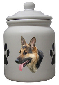 German Shepherd Ceramic Color Cookie Jar