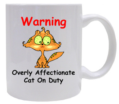 Affectionate Cat On Duty: Mug