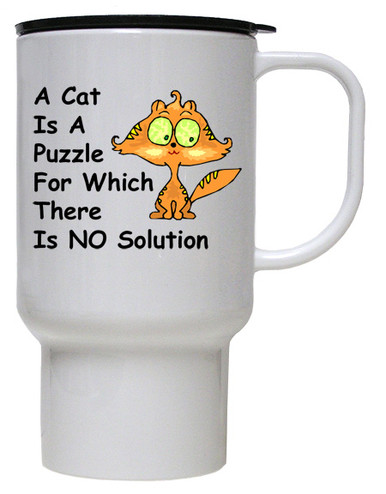 Cat Is A Puzzle: Travel Mug