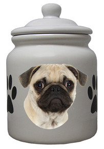Pug Ceramic Color Cookie Jar