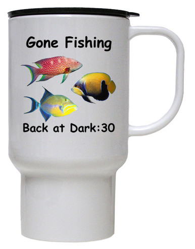 Gone Fishing: Travel Mug