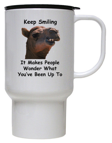 Keep Smiling: Travel Mug