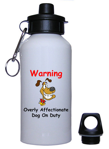 Affectionate Dog On Duty: Water Bottle