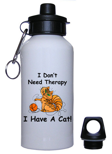 I Don't Need Therapy Cat: Water Bottle