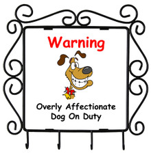 Affectionate Dog On Duty: Metal Key Holder