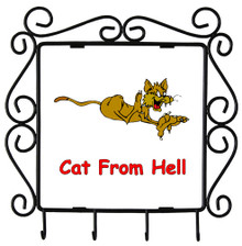 Cat From Hell: Metal Key Holder
