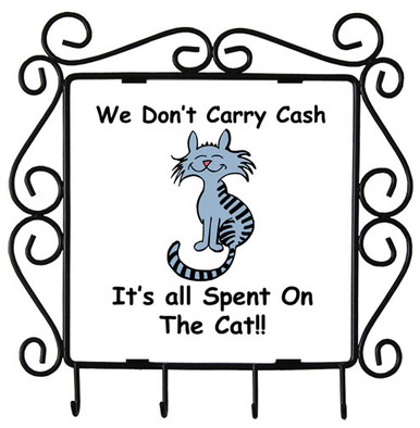 Cash Spent On The Cat: Metal Key Holder