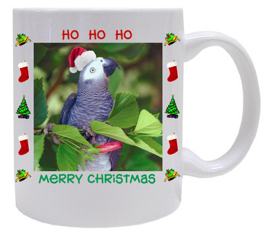 African Grey Parrot  Christmas Mug