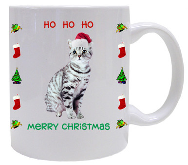 American Shorthair Cat Christmas Coffee Mug