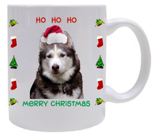 Siberian Husky Christmas Mug