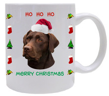 Chocolate Labrador Retriever Christmas Mug