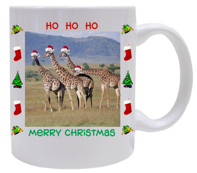 Giraffe Christmas Mug