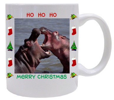 Hippo Christmas Mug