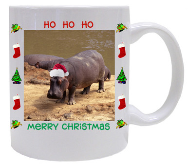 Hippo Christmas Mug
