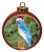Bluebird Ceramic Red Drum Christmas Ornament