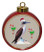 Blue Footed Booby Ceramic Red Drum Christmas Ornament