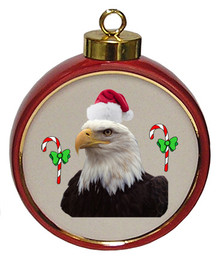 Eagle Ceramic Red Drum Christmas Ornament