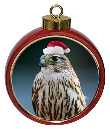 Falcon Ceramic Red Drum Christmas Ornament
