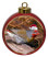 Finch Ceramic Red Drum Christmas Ornament