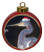 Louisiana Heron Ceramic Red Drum Christmas Ornament