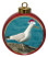 Seagull Ceramic Red Drum Christmas Ornament
