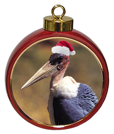 Vulture Ceramic Red Drum Christmas Ornament