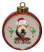 Airedale Ceramic Red Drum Christmas Ornament
