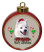 American Eskimo Dog Ceramic Red Drum Christmas Ornament