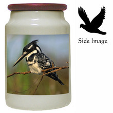 Pied Kingfisher Canister Jar