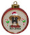 Boxer Ceramic Red Drum Christmas Ornament