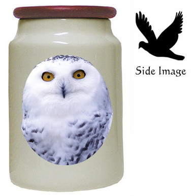 White Owl Canister Jar
