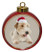 Soft Coated Wheaten Terrier Ceramic Red Drum Christmas Ornament