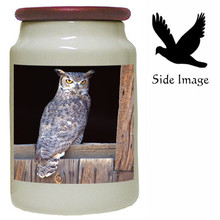Great Horned Owl Canister Jar