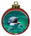 Dolphin Ceramic Red Drum Christmas Ornament