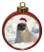 Seal Ceramic Red Drum Christmas Ornament