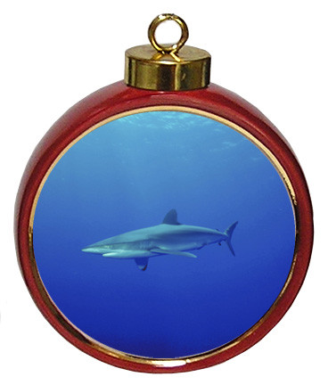 Shark Ceramic Red Drum Christmas Ornament