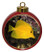 Yellow Tang Ceramic Red Drum Christmas Ornament