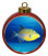 Triggerfish Ceramic Red Drum Christmas Ornament