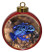 Blue Frog Ceramic Red Drum Christmas Ornament