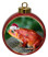 Tomato Frog Ceramic Red Drum Christmas Ornament