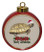 Turtle Ceramic Red Drum Christmas Ornament
