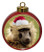 Baboon Ceramic Red Drum Christmas Ornament