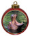 Hippo Ceramic Red Drum Christmas Ornament