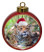 Jaguar Ceramic Red Drum Christmas Ornament