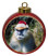 Monkey Ceramic Red Drum Christmas Ornament