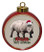 Rhino Ceramic Red Drum Christmas Ornament