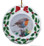 Robin Porcelain Holly Wreath Christmas Ornament