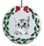 American Shorthair Cat Porcelain Holly Wreath Christmas Ornament