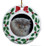 Persian Cat Porcelain Holly Wreath Christmas Ornament